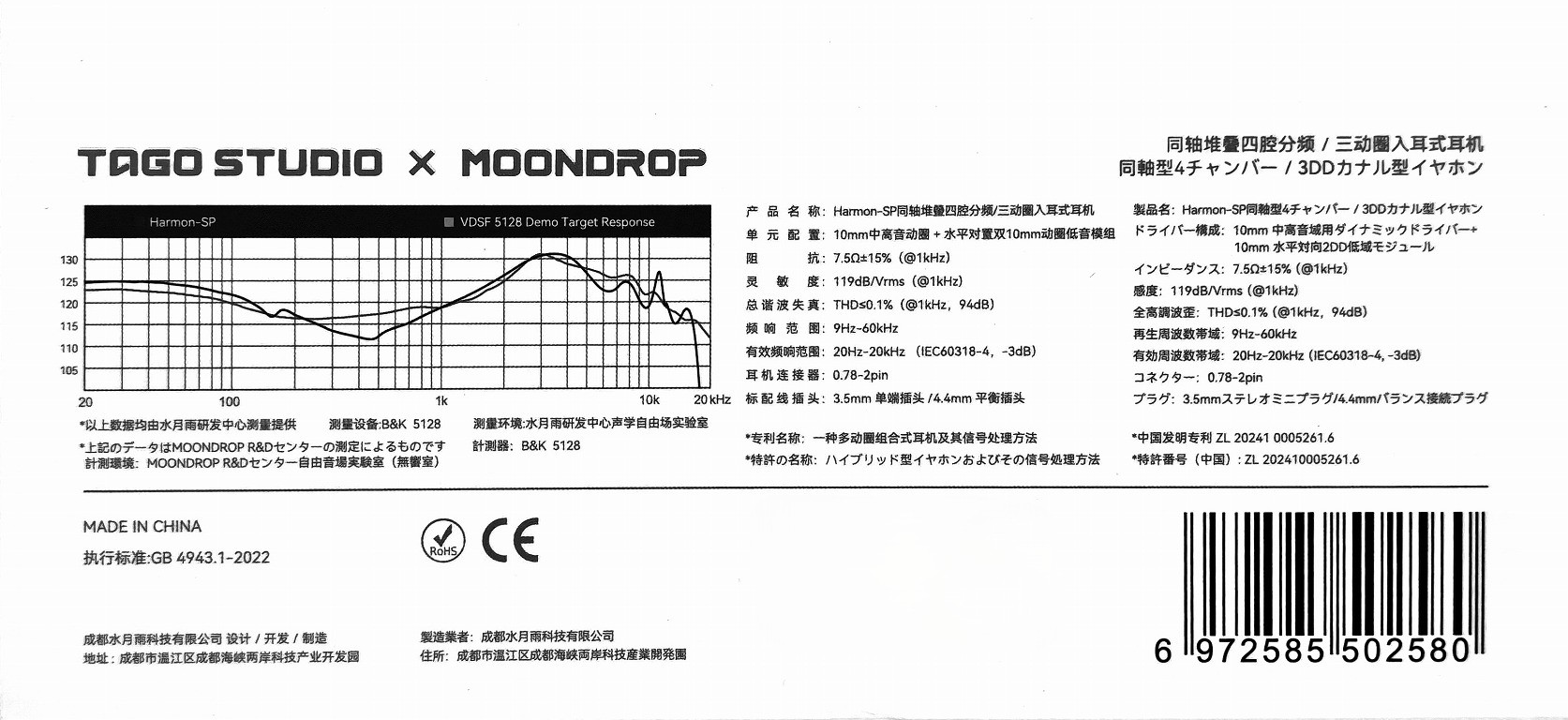 TAGO STUDIO x 水月雨 MOONDROP / Harmon-SP実機試聴レビュー: 超話題